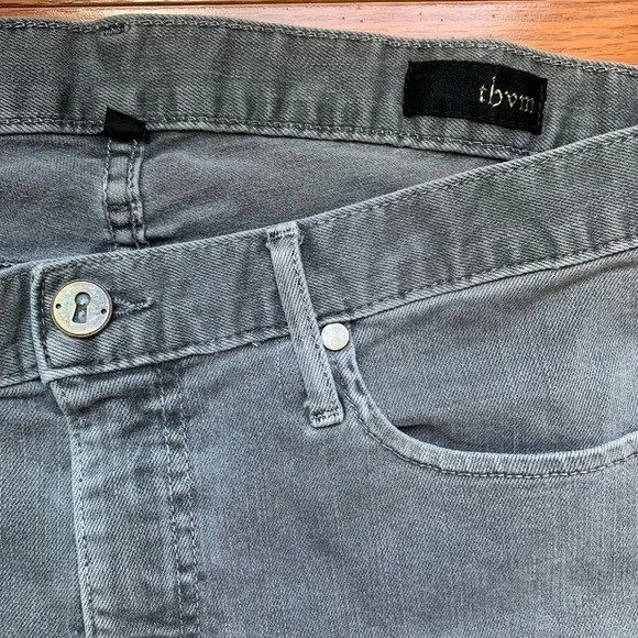 THVM Them Atelier Men's Jeans 32 X 33 Skinny Gray Premium Denim Made In USA - Picture 9 of 10